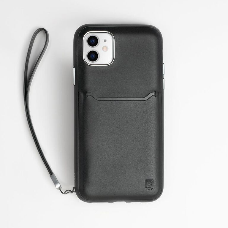 BodyGuardz Accent Wallet Case featuring TriCore (Black) for Apple iPhone 11, , large
